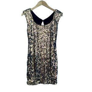Cache Gold Sequin Dress Size 4